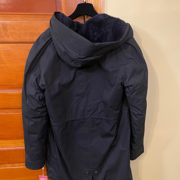 Yves Salomon Black Quilted Puffer Coat with Hood - Picture 7 of 15